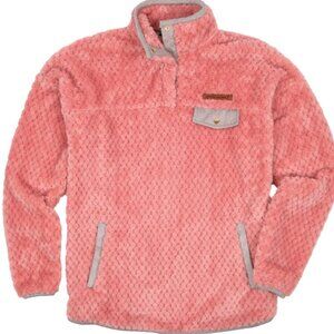 SIMPLY SOUTHERN PINK (BLOOM) SHERPA 1/4 SNAP PULLOVER